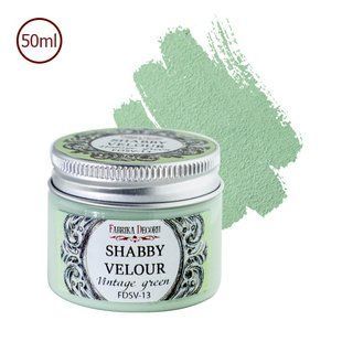 Фарба акрилова Shabby Velour, Вінтажна зелень, 50 мл, Fabrika Decoru