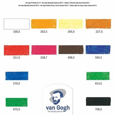 Набір олійної пастелі 12 кольорів, Van Gogh, Royal Talens