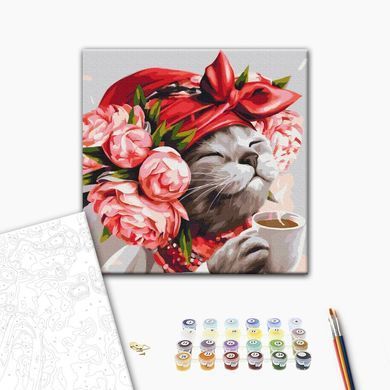 Картина за номерами Киця господинька &copy;Маріанна Пащук, 50х50 см, Brushme