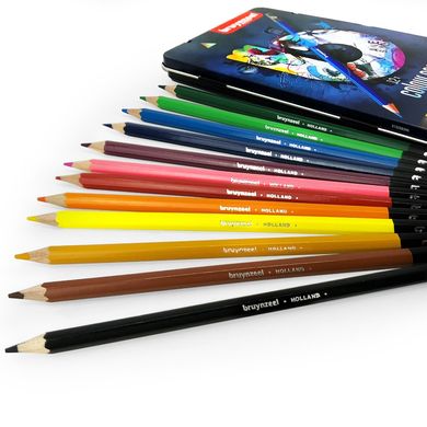 Набор цветных карандашей Темный Teen, 12 штук, Bruynzeel