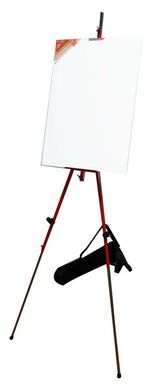 Мольберт-тренога металлическая, красная, 92х92х203 см, с сумкой и ремешком, D.K.ART & CRAFT