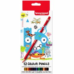 Набір дитячих кольорових олівців, 12 кольорів, Bruynzeel