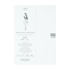 Склейка для маркеров в папке AUTHENTIC А4, 100г/м2, 50л, белый цвет, SMILTAINIS