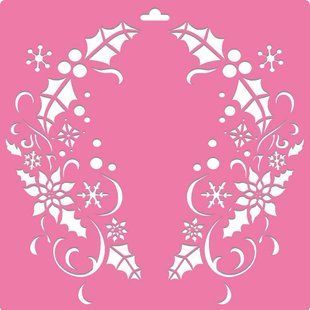 Трафарет многоразовый Венок, №177, XL, 30х30 см, Fabrika Decoru