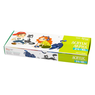 Набор акриловых красок Cats, 24 цвета по 10 мл, ROSA Kids