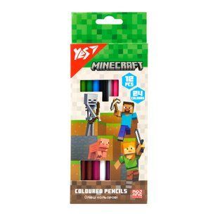 Набор детских двухцветных карандашей Minecraft, 12 штук, 24 цвета, Yes
