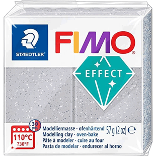 Пластика Effect, серебро с блестками, 57 г, Fimo