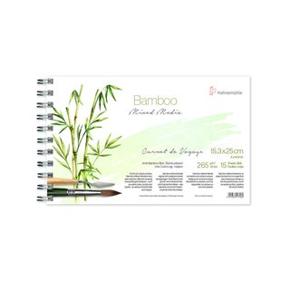 Альбом на спіралі Bamboo Carnet de Voyage, 15,3x25 см, 265 г/м², 15 аркушів, Hahnemuhle