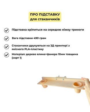 Підставка для стаканчиків, нефарбована, Molbert Art