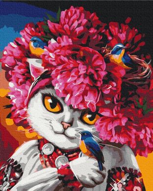 Картина по номерам Цветущая кошка ©marysha_art, 40x50 см, Brushme