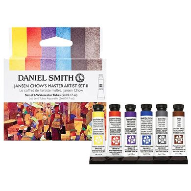 Набір акварельних фарб Daniel Smith в тубах 6 кольорів 5 мл Jansen Chows Master set 2