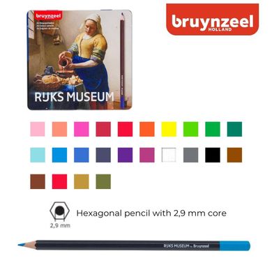 Набор цветных карандашей Dutch Masters, Доярка, Ян Вермеер, 24 штуки, Bruynzeel