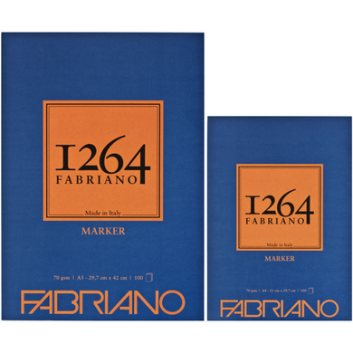 Альбом-склейка для маркеров 1264 А4, 70 г/м2, 100 листов, Fabriano