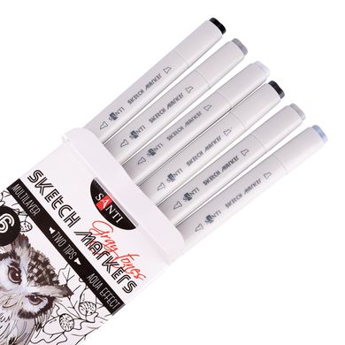 Набір маркерів SANTI Sketch, Gray Tones, 6 штук
