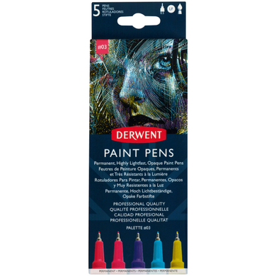 Набор цветных ручек Paint Pen PALETTE №3, 5 штук, Derwent