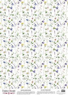 Веллум з малюнком Summer meadow Дзвіночки, А3, 29,7х42 см, 90 г/м&sup2;, аркуш, Fabrika Decoru