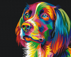 Картина за номерами Райдужна собака, 40х50 см, Brushme