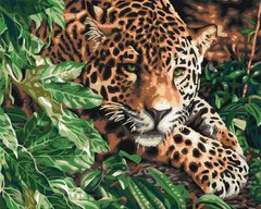 Картина по номерам Леопард с изумрудными глазами, 40x50 см, Brushme
