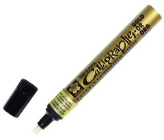 Маркер Pen-Touch Calligraphy Золото, средний (Medium) 5 мм, Sakura