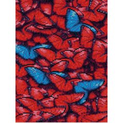 Алмазная мозаика Strateg ПРЕМИУМ Красные бабочки 30х40 см HX239