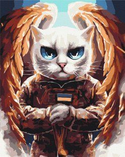 Картина за номерами Котик Ангел &copy;Маріанна Пащук, 48х60 см, Brushme