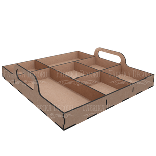 Мікс бокс-Піднос на 7 комірок, 7х30x30 см, МДФ, Fabrika Decoru