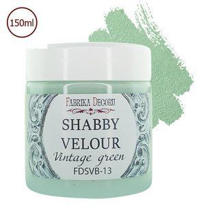 Фарба акрилова Shabby Velour, Вінтажна зелень, 150 мл, Fabrika Decoru