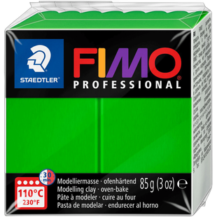 Пластика для бижутерии Professional, ярко-зелёная, 85 г, Fimo