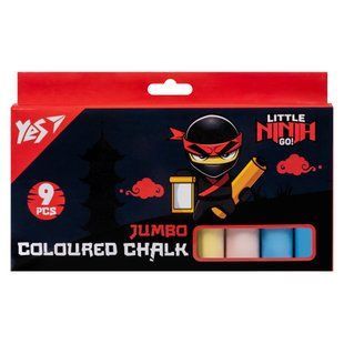 Крейда кольорова Ninja JUMBO, кругла, 9 штук, Yes