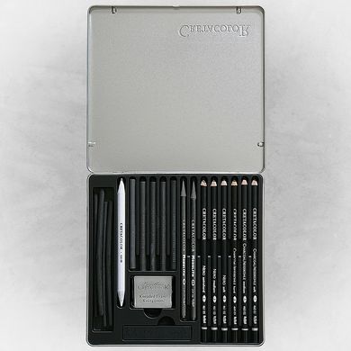 Набор карандашей для рисунка Black Box, металлическая коробка, 20 штук, Cretacolor
