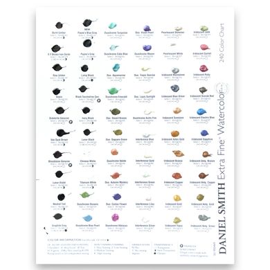 Дот-карта акварельних фарб Daniel Smith, 238 кольорів