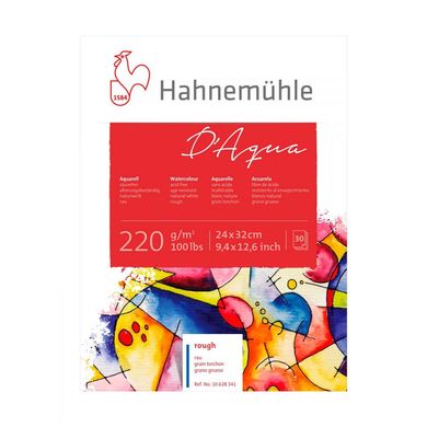 Альбом-склейка для акварелі D'Aqua, 17х24 см, 220 г/м², Rough, 17х24 см, 30 аркушів, Hahnemuhle