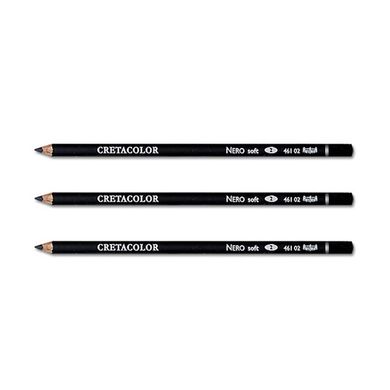 Набір олівців для рисунку, Неро м’який, 3 штуки, Cretacolor