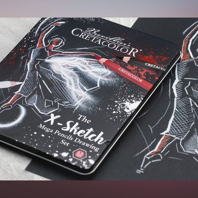 Набір олівців для рисунку X-SKETCH Mega Sketching, металева коробка, 12 штук, Cretacolor