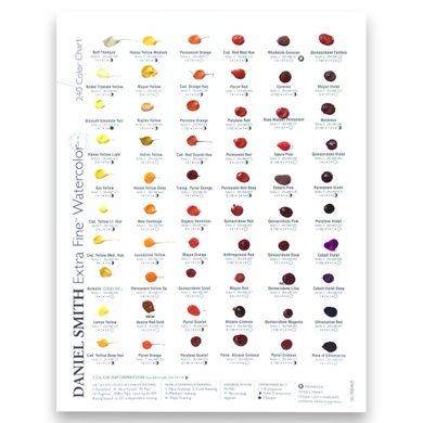 Дот-карта акварельных красок Daniel Smith, 238 цветов