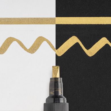 Маркер Pen-Touch Calligraphy Золото, средний (Medium) 5 мм, Sakura