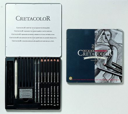 Набор карандашей для рисунка Black Box, металлическая коробка, 20 штук, Cretacolor