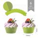 Набір картонних заготовок для пакування подарунків №005, Lime green-green, 10,5х7,5х4,3 см, 6 штук, Fabrika Decoru PM-FDPF-005-5-FD зображення 1 з 5