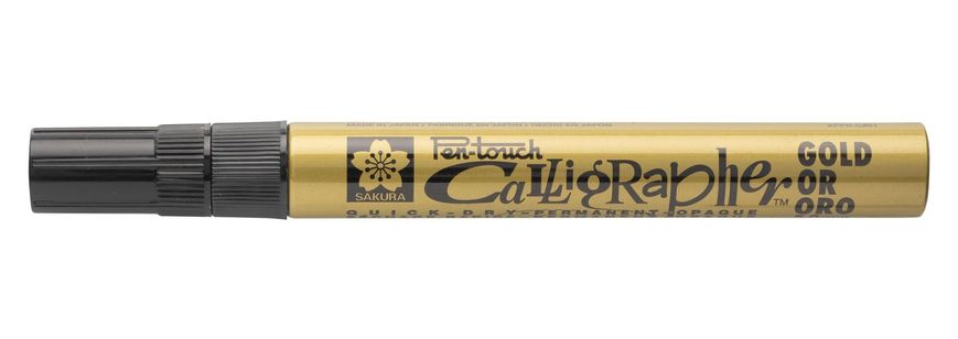 Маркер Pen-Touch Calligraphy Золото, середній (Medium) 5 мм, Sakura