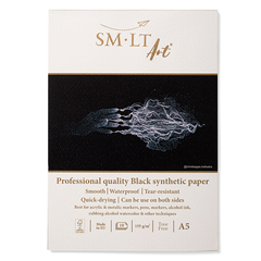 Альбом-склейка для спиртовых чернил Pro Create А5, 14,8х21 см, 155 г/м2, черный, 10 листов, Smiltainis