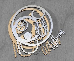 Заготовка для мега шейкера Кругла рамка - Жук, 20x20 см, срібний, Fabrika Decoru