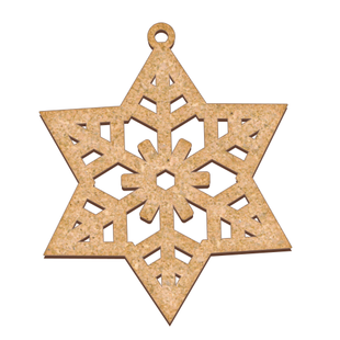 Заготовка для декорирования, Звезда 4 №302, 12,5x12,5х0,3 см, МДФ, Fabrika Decoru