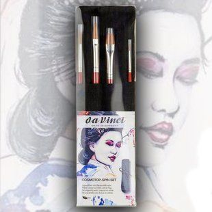 Набор кистей DaVinci Cosmotop, для акварели, в хлопковом чехле, 4 штуки