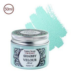 Фарба акрилова Shabby Velour, М'ятний, 50 мл, Fabrika Decoru
