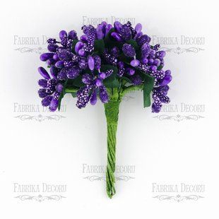 Набор декоративных веточек, Фиолетовые, 12 штук, Fabrika Decoru