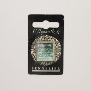 Акварельная краска Sennelier, полукювета, S1, Зелёная умбра (Greenish Umber)
