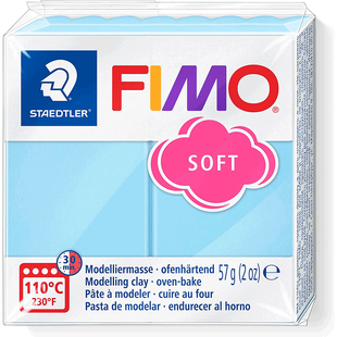 Пластика для бижутерии Soft, аквамариновая пастельная, 57 г, Fimo