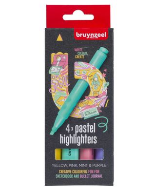 Набор маркеров Highlighter Pastel 4 цв, Bruynzeel