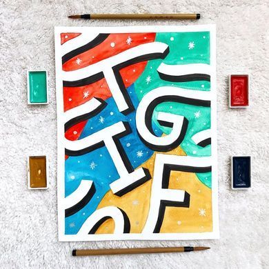 Набір акварелі Gansai Tambi Watercolors 14 кольорів, пензель-резервуар, лінер, пенал, Kuretake