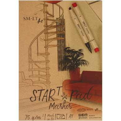 Альбом-склейка для маркеров Start T А4, 75 г/м2, 20 листов, Smiltainis